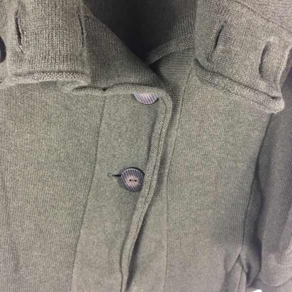 Lilla P Green Asymmetrical Belted Green Sweater - Picture 5 of 6